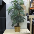 66" Artificial Silk Potted Fern Plant with Wicker Pot